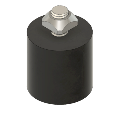 MODULAR SOLUTIONS DOOR PART<br>30MM X 30MM RUBBER DOOR STOP M8 STUD
